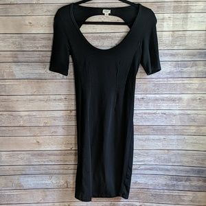 Aritzia Wilfred Little Black Dress w Back Cut Out